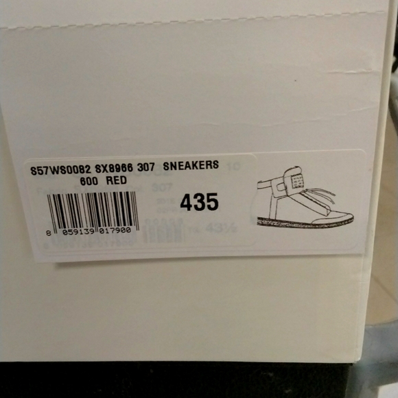 Maison Martin Margiela Red Sneakers Size 43.5 - Picture 7 of 8